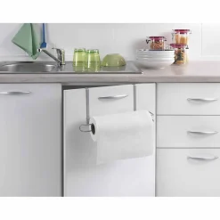 Gifi Rangement De Cuisine^Porte essuie tout Metaltex à fixer sur étagère