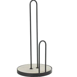 Gifi Rangement De Cuisine^Porte essuie-tout métal bambou beige noir