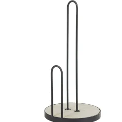 Gifi Rangement De Cuisine^Porte essuie-tout métal bambou beige noir