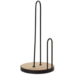 Gifi Rangement De Cuisine^Porte essuie-tout métal et bambou