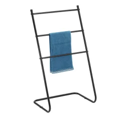 Porte serviette sur pied en métal noir^Gifi Hot