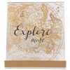 Porte tablette transparent imprimé globe doré^Gifi Outlet