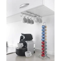 Gifi Rangement De Cuisine^Porte tasse x10 Metaltex à fixer sur étagère