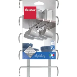 Gifi Rangement De Cuisine^Porte tasse x10 Metaltex à fixer sur étagère