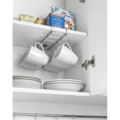 Gifi Rangement De Cuisine^Porte tasse x10 Metaltex à fixer sur étagère