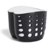 Gifi Rangement De Cuisine^Porte-éponge en plastique noir - 9,5x9,5xH8,3cm