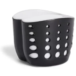 Gifi Rangement De Cuisine^Porte-éponge en plastique noir - 9,5x9,5xH8,3cm