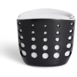 Gifi Rangement De Cuisine^Porte-éponge en plastique noir - 9,5x9,5xH8,3cm