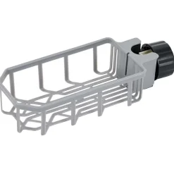 Gifi Rangement De Cuisine^Porte-éponge pour robinet plastique gris - L.20xl.9xH.5cm
