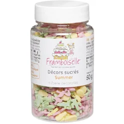 Gifi Préparation Culinaire^Pot de Décor en sucre Modèle Tropical Orange, Vert et Rose