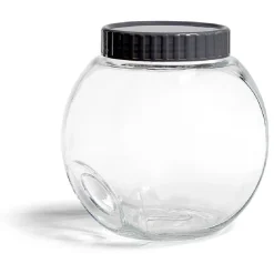 Gifi Conservation Alimentaire^Pot en verre transparent avec couvercle plastique - 17,5x12,5xH.17cm