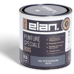 Pot peinture Elan bois int/ext gris anthracite 0,5L^Gifi Outlet