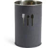 Gifi Rangement De Cuisine^Pot range-couverts Ø10xH.15cm inox finition gris crocodile
