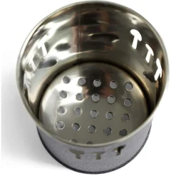 Gifi Rangement De Cuisine^Pot range-couverts Ø10xH.15cm inox finition gris crocodile