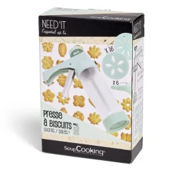 Gifi Préparation Culinaire^Presse à biscuits sucrés/salés 16 disques et 6 douilles