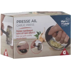 Gifi Préparation Culinaire^Presse ail en inox avec brosse de nettoyage