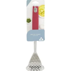 Gifi Préparation Culinaire^Presse purée inox avec manche en polypropylène rouge