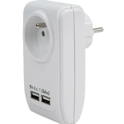 Prise chargeur 1x 230V et 2 ports USB^Gifi Discount