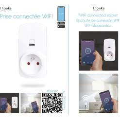 Prise connectée WIFI et port USB^Gifi Clearance