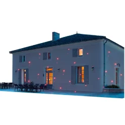 Projecteur led solaire laser fixe motif pois rouge^Gifi New