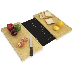 Gifi Cuisson^Protection plaque et planche à découper bois x2
