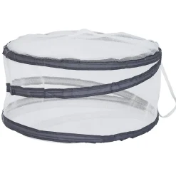 Gifi Cuisson^Protège plat rétractable filet tissu x2 - polyester Ø30xH14cm