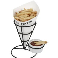 Gifi Préparation Culinaire^Présentoir frites et 6 papiers