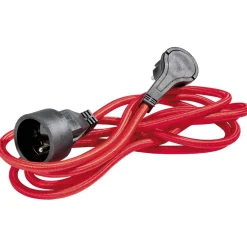 Rallonge textile 3m rouge^Gifi