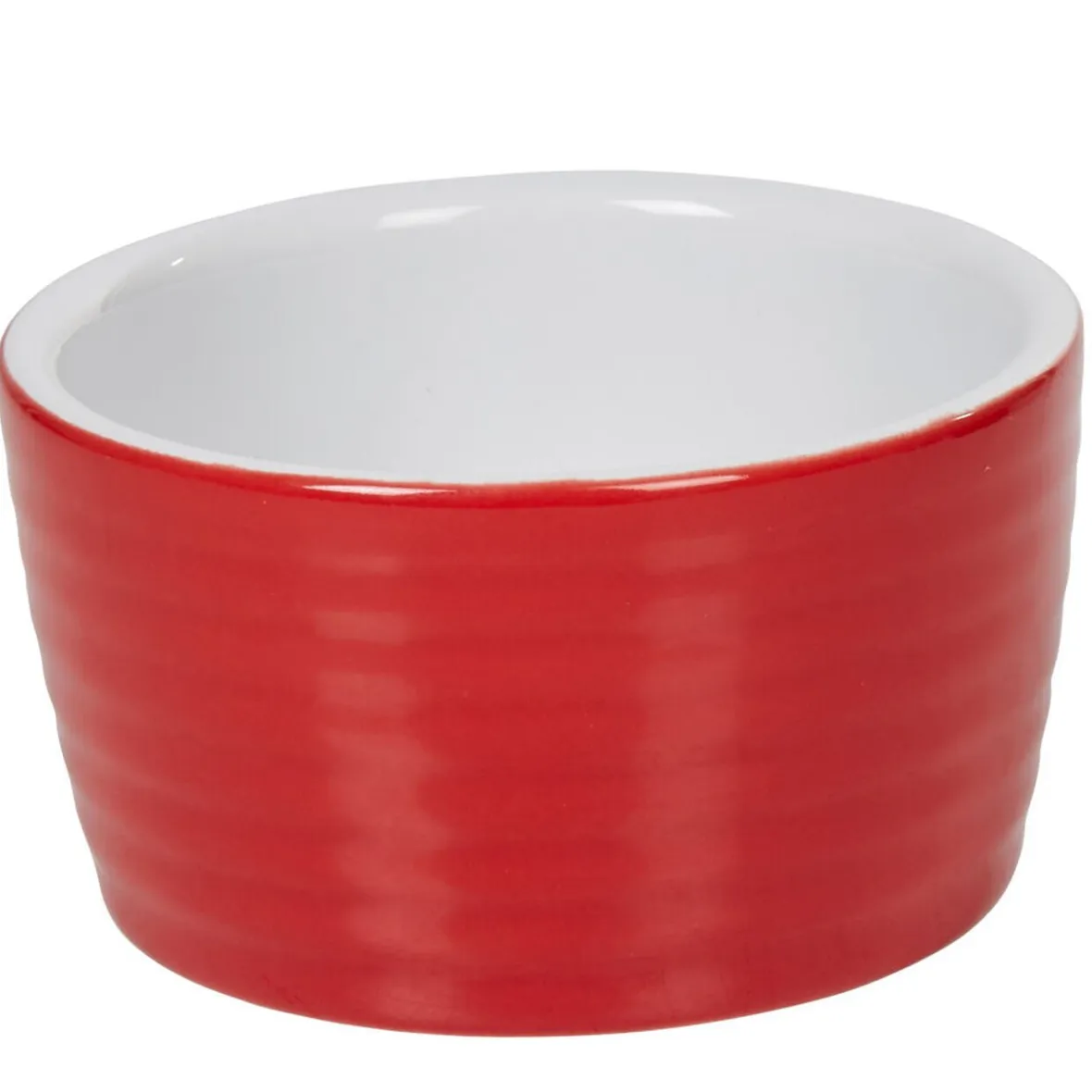 Gifi Cuisson^Ramequin individuel grès côtelé rouge