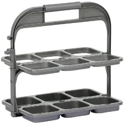 Gifi Rangement De Cuisine^Range bouteille pliable gris 6 emplacements