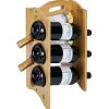 Gifi Rangement De Cuisine^Range bouteille vertical 6 emplacements bambou 40x20xH17,8cm