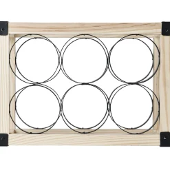 Gifi Rangement De Cuisine^Range bouteilles x6 noir et bois