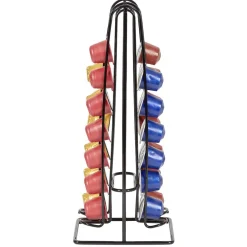Gifi Rangement De Cuisine^Range capsules de café en métal noir