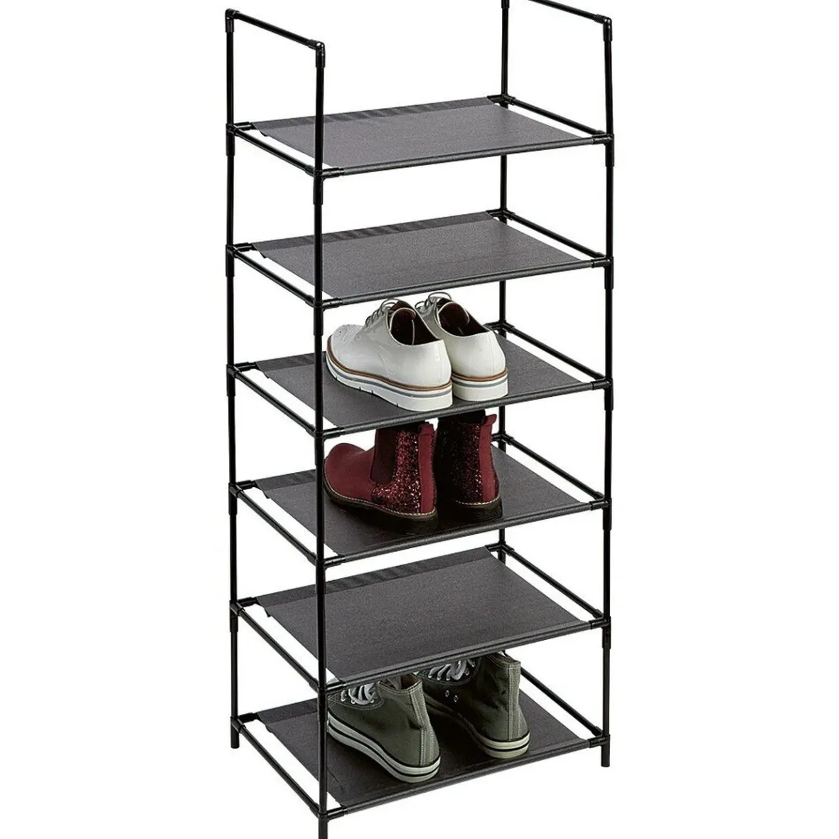 Best Range chaussures 6 niveaux métal gris Rangement