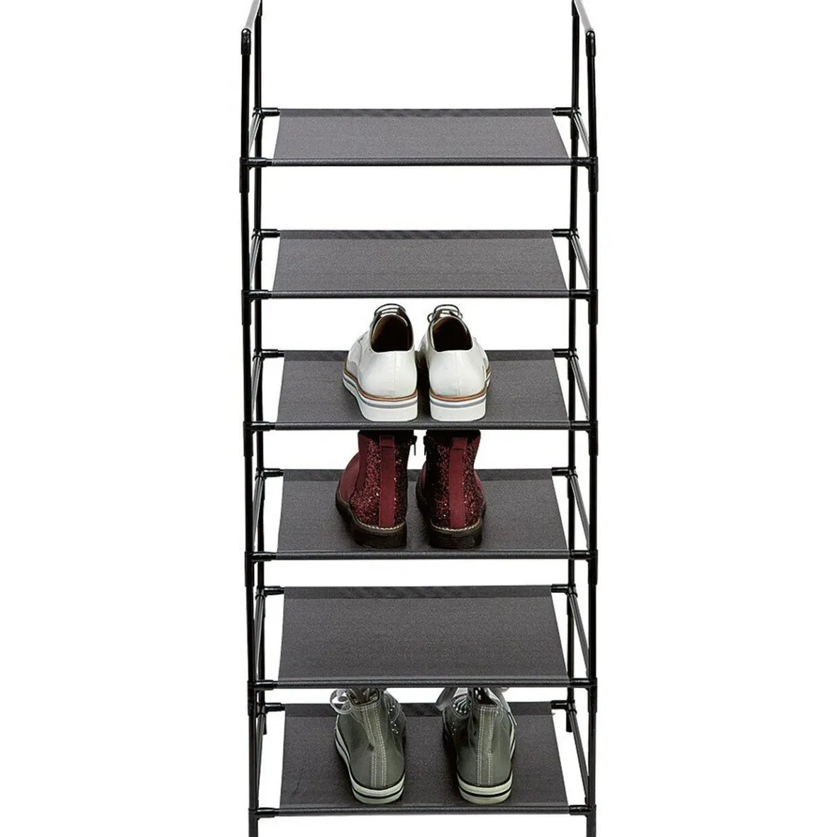 Best Range chaussures 6 niveaux métal gris Rangement