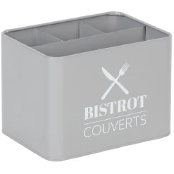 Gifi Rangement De Cuisine^Range couvert BISTROT en métal gris