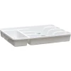 Gifi Rangement De Cuisine^Range couvert blanc fond silicone gris 5 compartiments