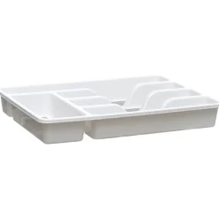 Gifi Rangement De Cuisine^Range couvert blanc fond silicone gris 5 compartiments