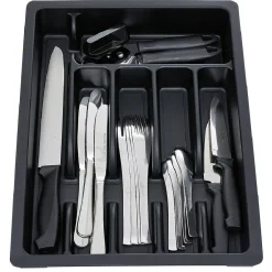 Gifi Rangement De Cuisine^Range couverts extensible plastique noir