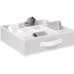 Sale Range sous vêtements 16 compartiments blanc Rangement