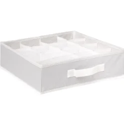 Sale Range sous vêtements 16 compartiments blanc Rangement