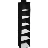Best Range vêtements dressing 6 compartiments noir Rangement