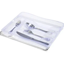 Gifi Rangement De Cuisine^Range-couverts en plastique transparent - L.33xl.25,5xH.4cm