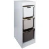 Best Rangement 3 niveaux pour casier blanc Rangement