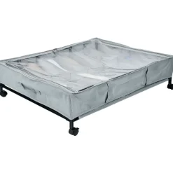 Best Rangement dessous de lit 12 compartiments souple à roulettes 76x60xH20cm Rangement