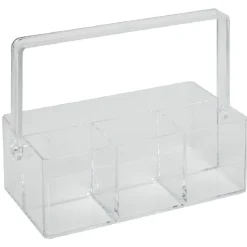 Rangement transparent avec anse 6 compartiments^Gifi Clearance