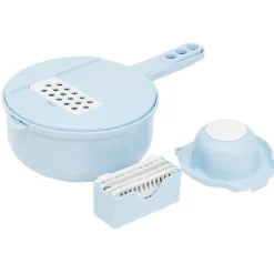 Gifi Préparation Culinaire^Récipient 6-en-1 avec passoire et accessoires de coupe