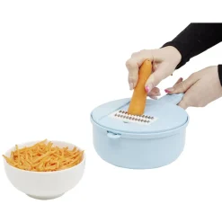 Gifi Préparation Culinaire^Récipient 6-en-1 avec passoire et accessoires de coupe