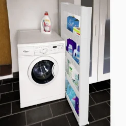 Gifi Rangement De Cuisine^Resserre 2en1 avec fonction table blanc