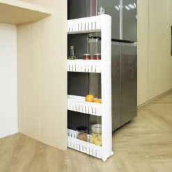 Gifi Rangement De Cuisine^Resserre légume 4 niveaux blanc 54x12,2xH101 cm